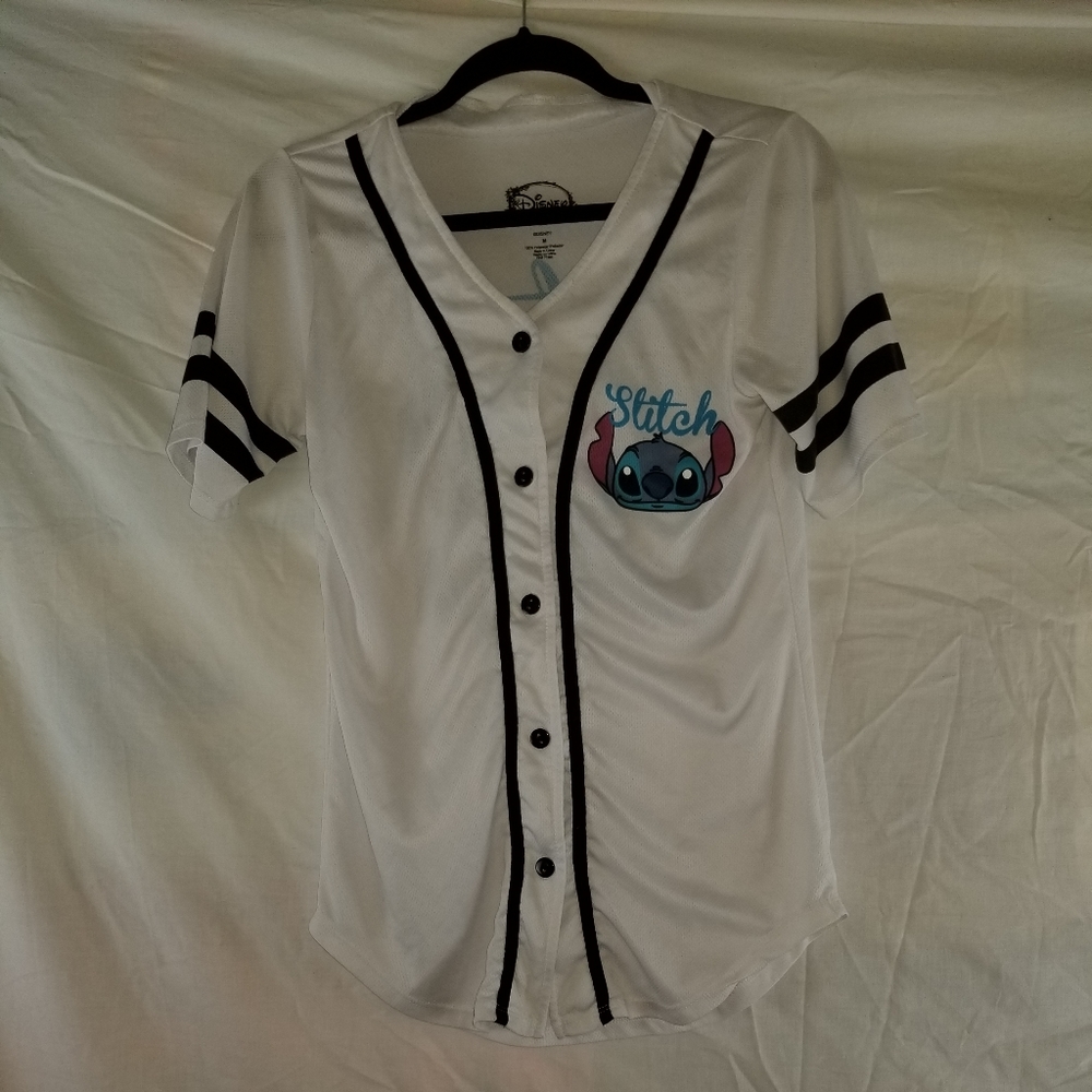 Rare white stitch Jersey by Disney #02